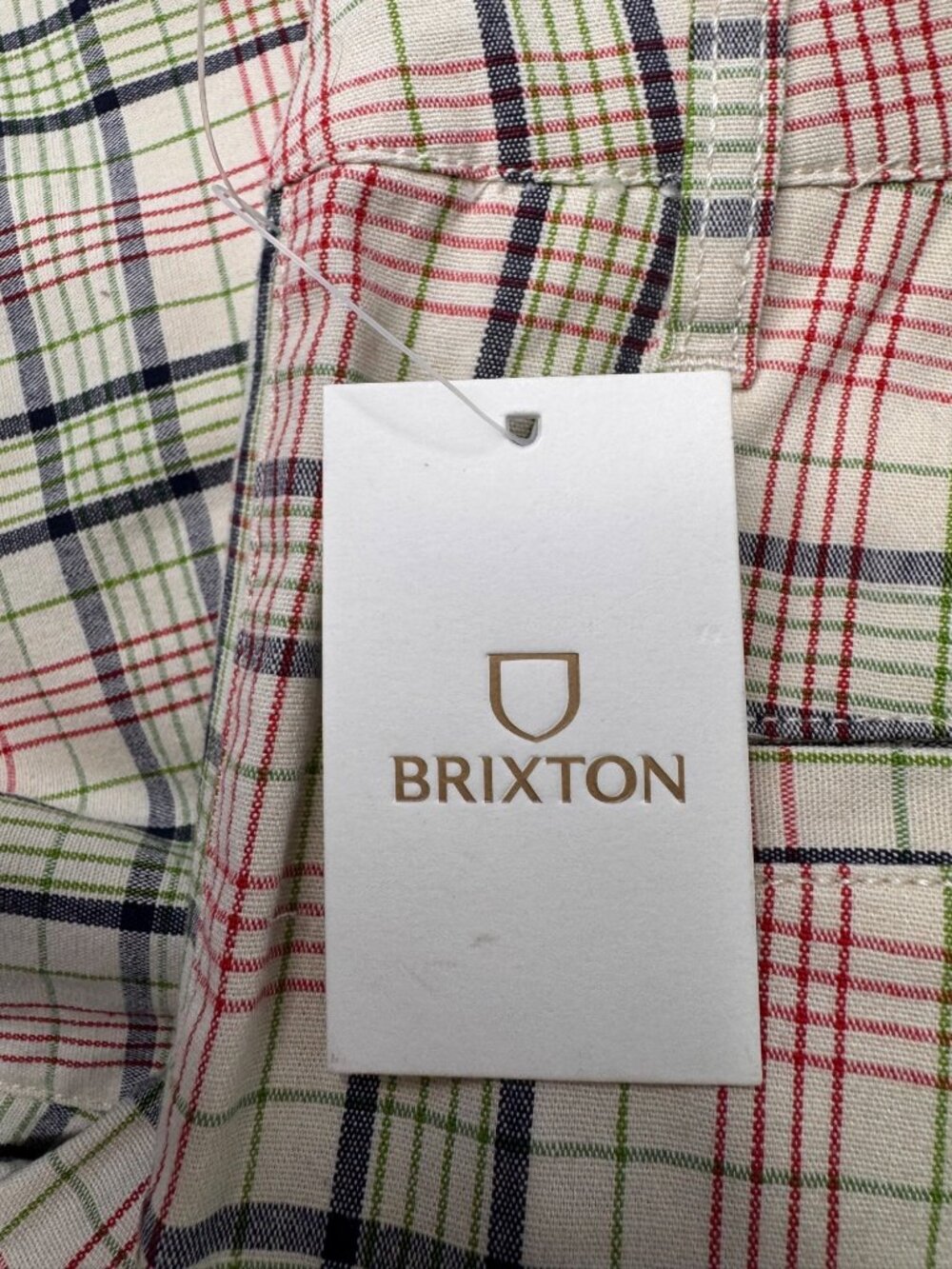 Brixton Victory High Waisted Chino Casual Pant Dove Plaid 27 Plaid Preppy NWT - Picture 6 of 12